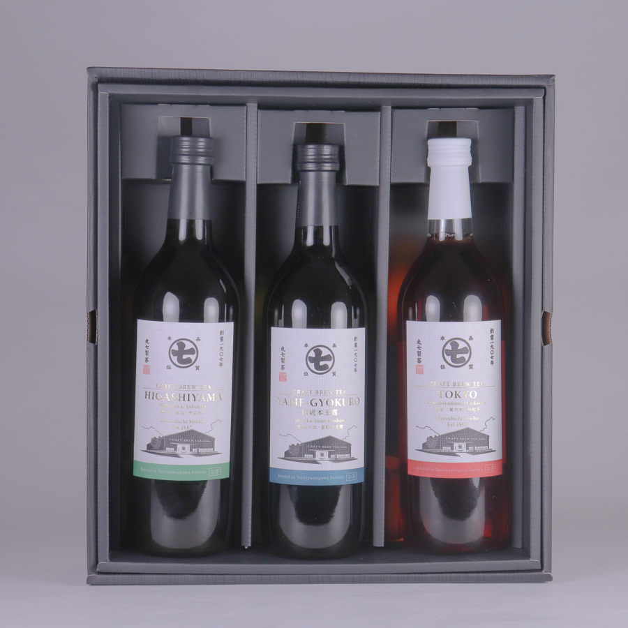 産地別シリーズ 東山・八女玉露・東京和紅茶 720ml×3本セット